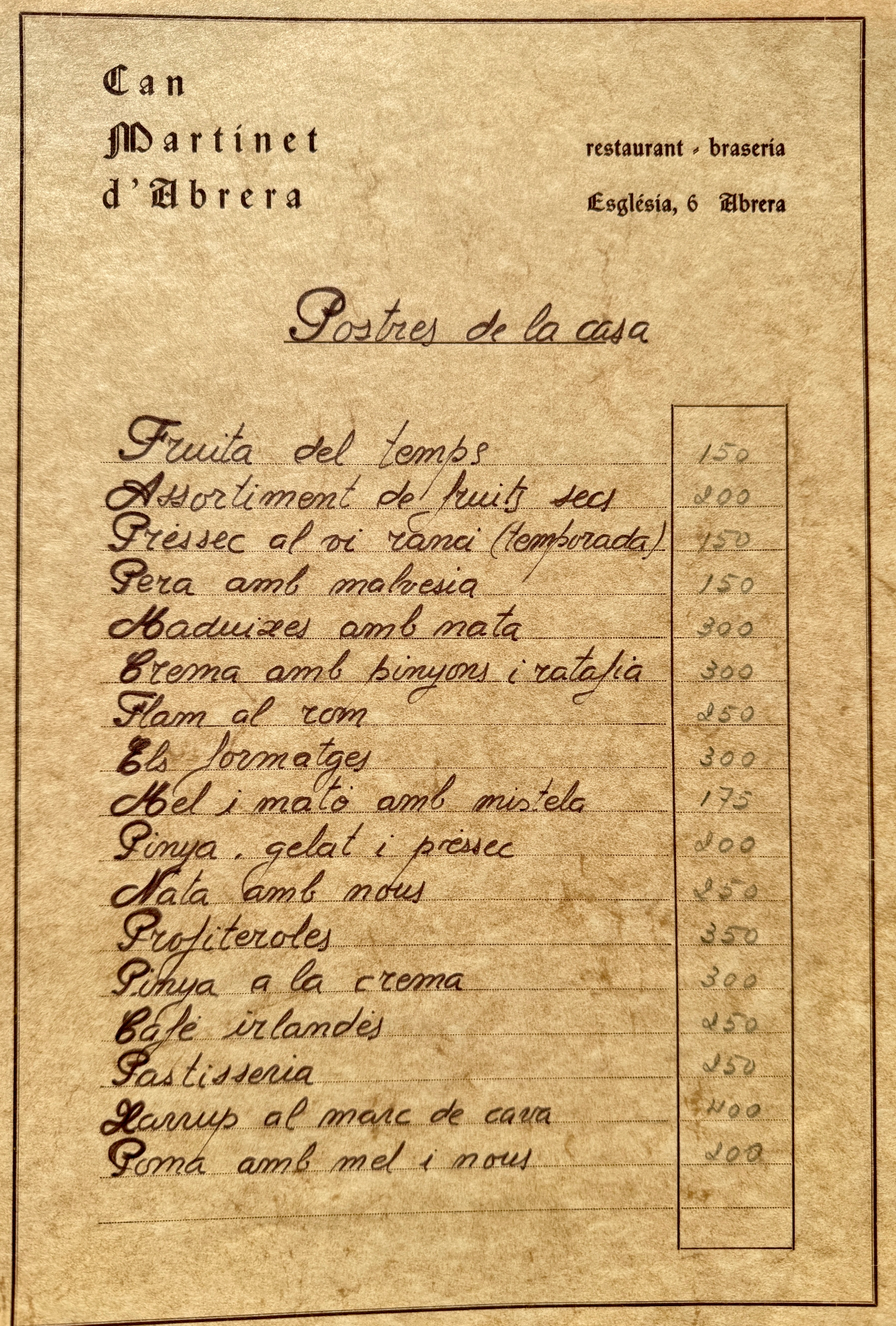 antiga-carta-postres-casa-historia-can-martinet-abrera